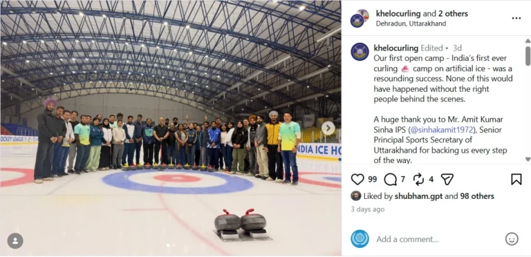 India Hosts First-Ever Curling Camps on Artificial Ice